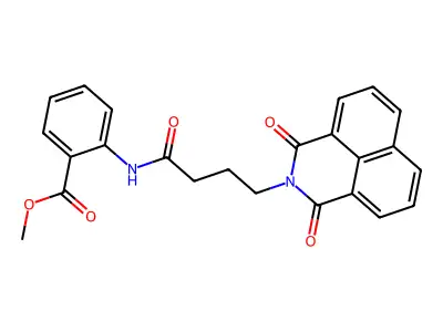 methyl 2-(4-(1,3-dioxo-1H-benzo[de]isoquinolin-2(3H)-yl)butanamido)benzoate structure