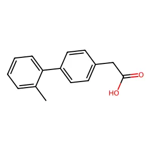 [4-(2-Methylphenyl)phenyl]acetic acid structure