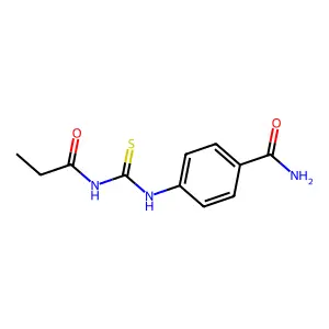 4-(Propanoylcarbamothioylamino)benzamide structure