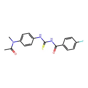 N-[[4-[acetyl(methyl)amino]phenyl]carbamothioyl]-4-fluorobenzamide structure