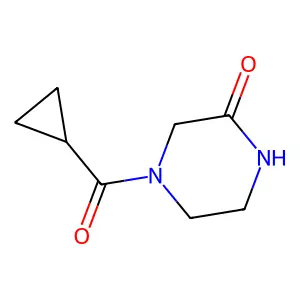 4-(Cyclopropanecarbonyl)piperazin-2-one structure