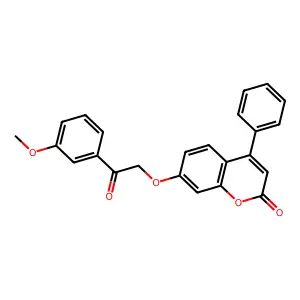 7-[2-(3-methoxyphenyl)-2-oxoethoxy]-4-phenyl-2H-chromen-2-one structure