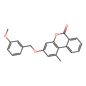 3-[(3-methoxybenzyl)oxy]-1-methyl-6H-benzo[c]chromen-6-one structure