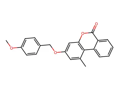 3-[(4-methoxybenzyl)oxy]-1-methyl-6H-benzo[c]chromen-6-one structure