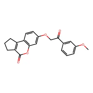 7-[2-(3-methoxyphenyl)-2-oxoethoxy]-2,3-dihydrocyclopenta[c]chromen-4(1H)-one structure