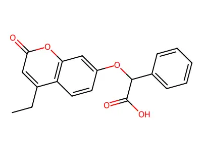 [(4-ethyl-2-oxo-2H-chromen-7-yl)oxy](phenyl)acetic acid structure