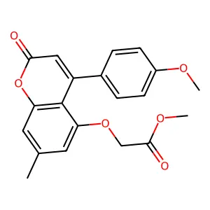 Methyl 2-[4-(4-methoxyphenyl)-7-methyl-2-oxochromen-5-yl]oxyacetate structure