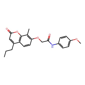 N-(4-methoxyphenyl)-2-[(8-methyl-2-oxo-4-propyl-2H-chromen-7-yl)oxy]acetamide structure