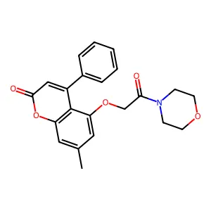 7-methyl-5-[2-(morpholin-4-yl)-2-oxoethoxy]-4-phenyl-2H-chromen-2-one structure
