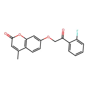 7-[2-(2-fluorophenyl)-2-oxoethoxy]-4-methyl-2H-chromen-2-one structure