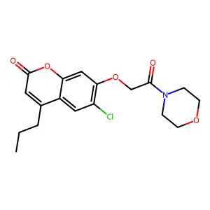 6-Chloro-7-(2-morpholin-4-yl-2-oxo-ethoxy)-4-propyl-chromen-2-one structure