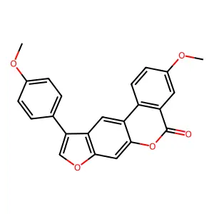 3-methoxy-10-(4-methoxyphenyl)-5H-benzo[c]furo[3,2-g]chromen-5-one structure