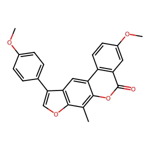 3-methoxy-10-(4-methoxyphenyl)-7-methyl-5H-benzo[c]furo[3,2-g]chromen-5-one structure