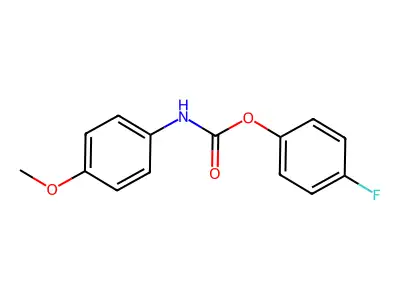 Carbamic acid, (4-methoxyphenyl)-, 4-fluorophenyl ester structure