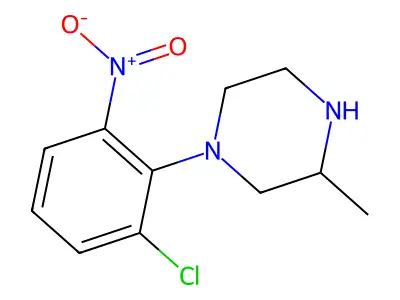 1-(2-Chloro-6-nitrophenyl)-3-methylpiperazine structure