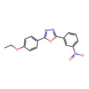 2-(4-Ethoxyphenyl)-5-(3-nitrophenyl)-1,3,4-oxadiazole structure