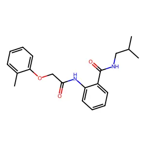 2-[[2-(2-methylphenoxy)acetyl]amino]-N-(2-methylpropyl)benzamide structure