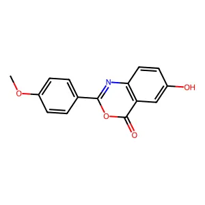 6-Hydroxy-2-(4-methoxyphenyl)-3,1-benzoxazin-4-one structure