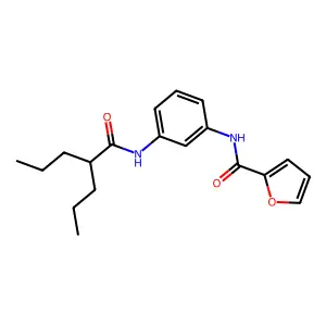 N-[3-(2-propylpentanoylamino)phenyl]furan-2-carboxamide structure