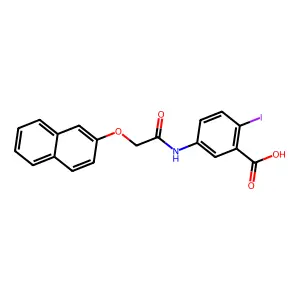 2-Iodo-5-{[(naphthalen-2-yloxy)acetyl]amino}benzoic acid structure