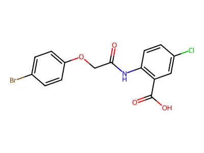 2-{[(4-Bromophenoxy)acetyl]amino}-5-chlorobenzoic acid structure