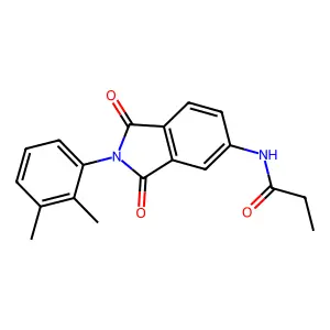 N-[2-(2,3-dimethylphenyl)-1,3-dioxoisoindol-5-yl]propanamide structure