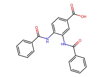 3,4-Bis[(phenylcarbonyl)amino]benzoic acid structure