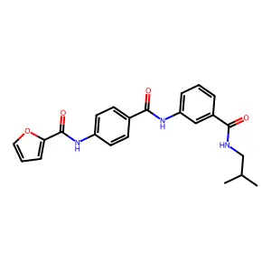 N-{4-[({3-[(isobutylamino)carbonyl]phenyl}amino)carbonyl]phenyl}-2-furamide structure