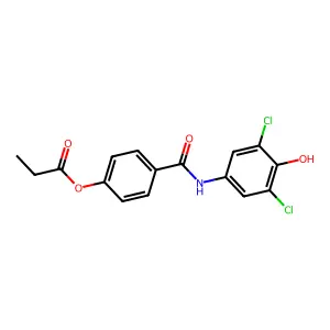4-[(3,5-Dichloro-4-hydroxyphenyl)carbamoyl]phenyl propanoate structure