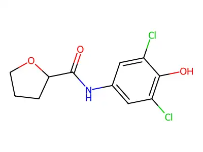 N-(3,5-dichloro-4-hydroxyphenyl)oxolane-2-carboxamide structure
