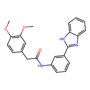N-[3-(1H-benzimidazol-2-yl)phenyl]-2-(3,4-dimethoxyphenyl)acetamide structure