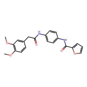 N-[4-[[2-(3,4-dimethoxyphenyl)acetyl]amino]phenyl]furan-2-carboxamide structure