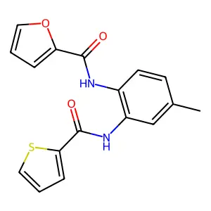 N-{4-methyl-2-[(2-thienylcarbonyl)amino]phenyl}-2-furamide structure