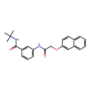 N-tert-butyl-3-[(2-naphthalen-2-yloxyacetyl)amino]benzamide structure