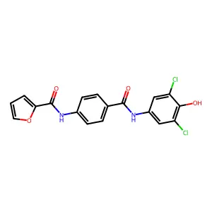 N-[4-[(3,5-dichloro-4-hydroxyphenyl)carbamoyl]phenyl]furan-2-carboxamide structure