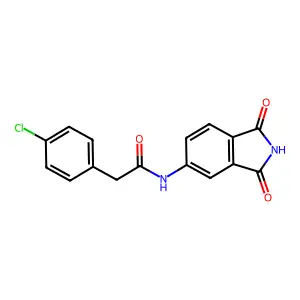 2-(4-chlorophenyl)-N-(1,3-dioxo-2,3-dihydro-1H-isoindol-5-yl)acetamide structure