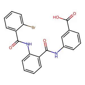 3-{[(2-{[(2-Bromophenyl)carbonyl]amino}phenyl)carbonyl]amino}benzoic acid structure