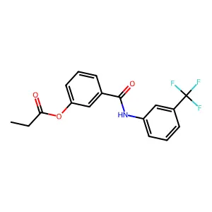 3-{[3-(Trifluoromethyl)phenyl]carbamoyl}phenyl propanoate structure