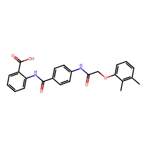 2-[[4-[[2-(2,3-dimethylphenoxy)acetyl]amino]benzoyl]amino]benzoic Acid structure