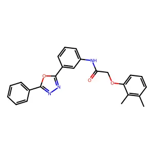 2-(2,3-dimethylphenoxy)-N-[3-(5-phenyl-1,3,4-oxadiazol-2-yl)phenyl]acetamide structure