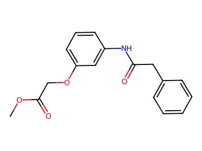 Methyl {3-[(phenylacetyl)amino]phenoxy}acetate structure