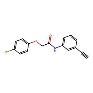 2-(4-bromophenoxy)-N-(3-ethynylphenyl)acetamide structure