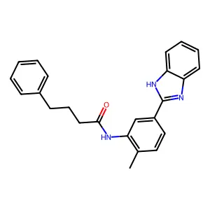 N-[5-(1H-benzimidazol-2-yl)-2-methylphenyl]-4-phenylbutanamide structure
