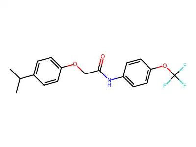 2-(4-isopropylphenoxy)-N-[4-(trifluoromethoxy)phenyl]acetamide structure