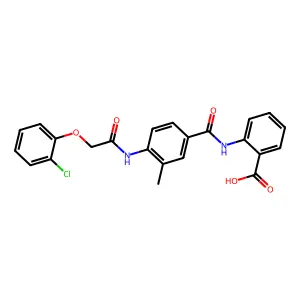 2-[[4-[[2-(2-Chlorophenoxy)acetyl]amino]-3-methylbenzoyl]amino]benzoic acid structure