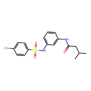 N-[3-[(4-chlorophenyl)sulfonylamino]phenyl]-3-methylbutanamide structure