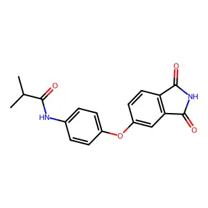 N-{4-[(1,3-dioxo-2,3-dihydro-1H-isoindol-5-yl)oxy]phenyl}-2-methylpropanamide structure