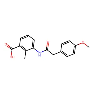 3-{[(4-Methoxyphenyl)acetyl]amino}-2-methylbenzoic acid structure