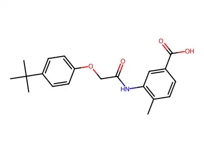 3-{[(4-Tert-butylphenoxy)acetyl]amino}-4-methylbenzoic acid structure