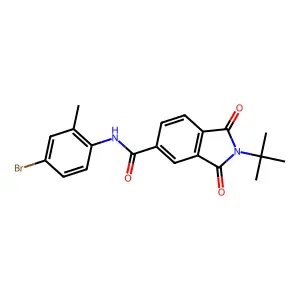 N-(4-bromo-2-methylphenyl)-2-tert-butyl-1,3-dioxoisoindole-5-carboxamide structure